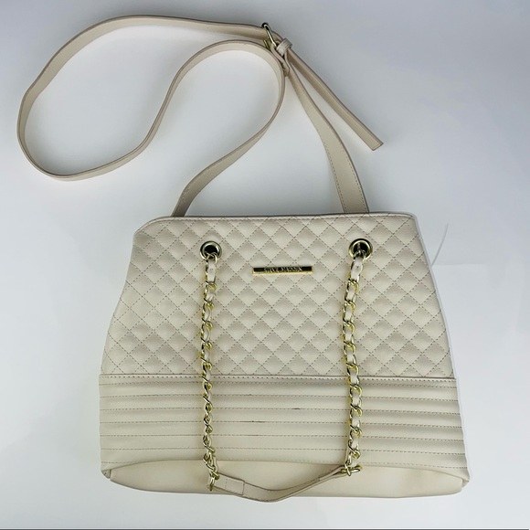 Steve Madden Crossbody/Shoulder Cream Tote Bag - Picture 8 of 13